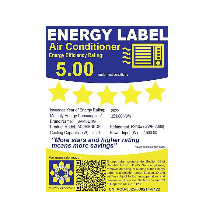 Samsung AC Floor Standing Inverter 3 PK ( 1 PHASE ) - AC030BNPDKC/TC | AC030BNPDKC